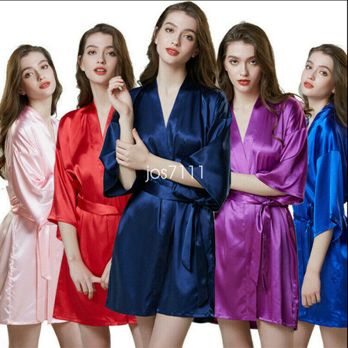 Silk satin robe wedding - robe, bride