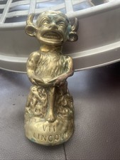 Vintage Antique Brass Lincoln