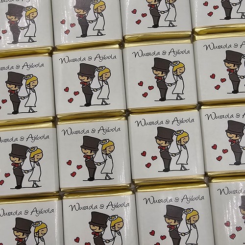 Personalised chocolate wedding - chocolate,