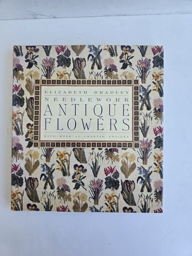 Antique flowers needlework - flowers, in