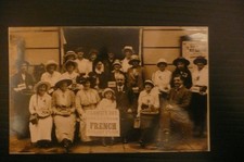 REAL PHOTO WW1 BARNSTAPLE 1915 FRENCH RELIEF FUND SUPERB