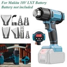 300W Portable Cordless Heat Gun Hot Air Gun w/ 8 Nozzles for Makita 18V Battery