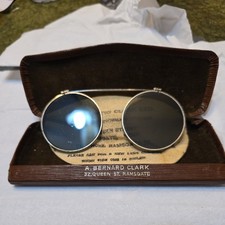 Vintage WW2 RARE ORIGINALAIRCREW CLIP ON ANTIGLARE SUNGLASSES BY W.J.LTD 