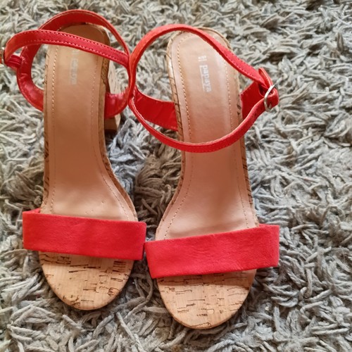 Papaya orange faux - , suede