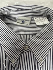 VTG NWT CONTINENTAL AIRLINES UNIFORM SHIRT VF IMAGEWEAR Men’s 18 S/S Blue Stripe
