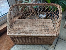 Vintage Wicker Storage Toy Box Child's Seat