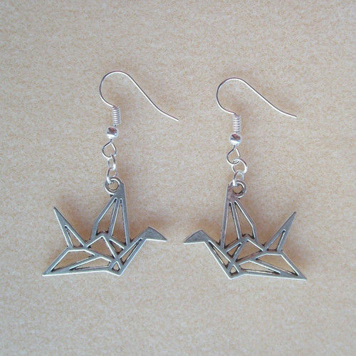 Silver japanese origami - japanese, paper