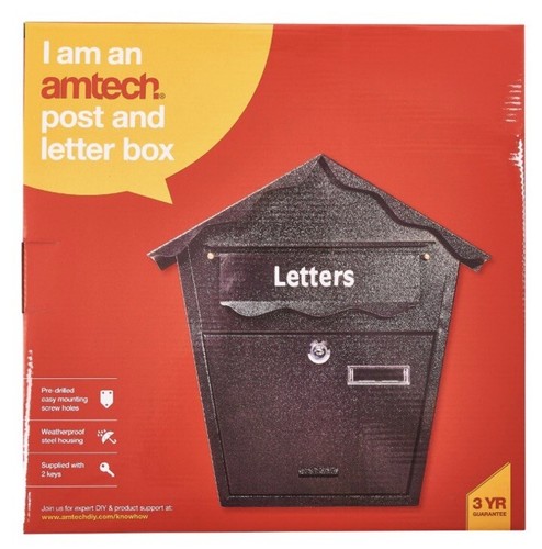 Black large letter box post - box,