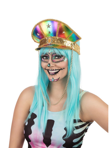 Festival military hat rainbow - festival,