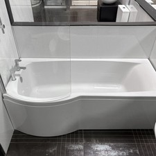 P Shaped Shower Bath 1700mm