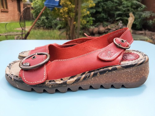 Fly london red - red, leather
