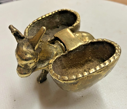 Vintage cast brass donkey - cast, "donkey"