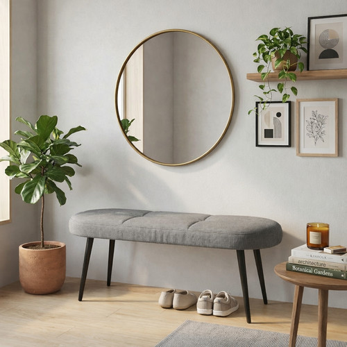 Shoe bench upholstered tufted - shoe,