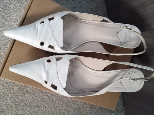 Zara white leather shoes - , size