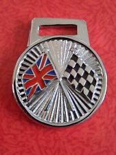 Vintage CROSSED RACING FLAGS Motorcycle Bike Kay FOB Excellent Condition 