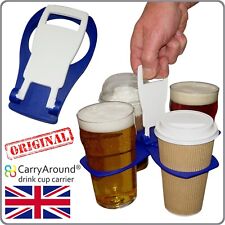 CarryAround™ Fold Away Reusable Drink Cup Carrier Caddy  Festival   [MADE IN UK]