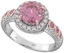 Ladies 925 Silver With Created