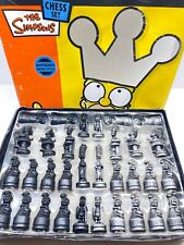 The Simpsons Chess Set Antiqued Metal-Style chosse yours