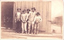 WORK CREW OUTSIDE SHOP 1910s