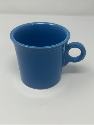 Fiesta ware peacock blue mug - peacock,