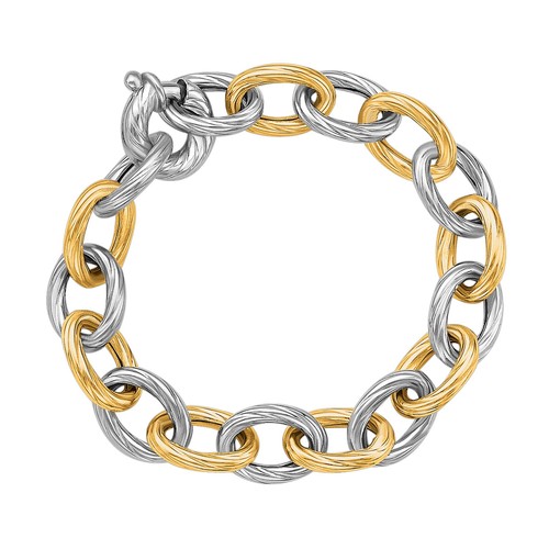 18k yellow gold - and, sterling