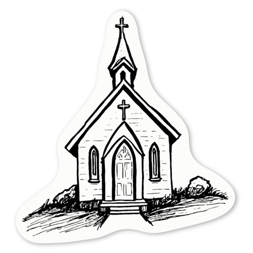 Small chapel decal stickers - 'small, chapel'