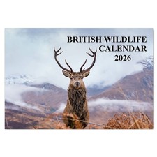 2026 A4 British Wildlife II calendar Monthly Planner Family Home Stapled Type