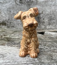 Genuine SYLVAC 1378 - Airedale Terrier Dog / Puppy - Unusual Glaze - 1950's 