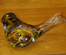 Clear Art Glass Bird With