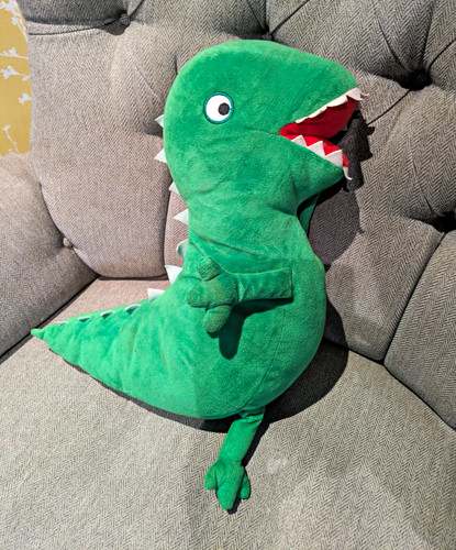 Green dinosaur rex plush - green,