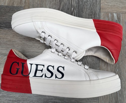 Guess white red platform - guess,