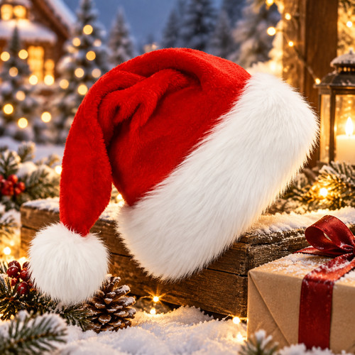 Fluffy red santa - santa, soft
