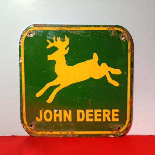 Vintage john deere porcelain - john,