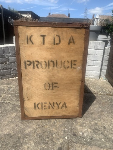 Large vintage tea crate garden - vintage,