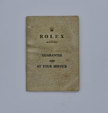 Rolex Guarantee and At Your Service booklet 1961