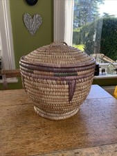 Lidded Woven Hausa Tribal