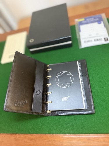 Mont blanc black - black, leather