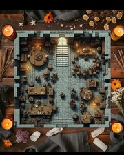 D&D Table Cloth Map Bar Tavern