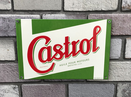 Castrol enamel sign garage - castrol,