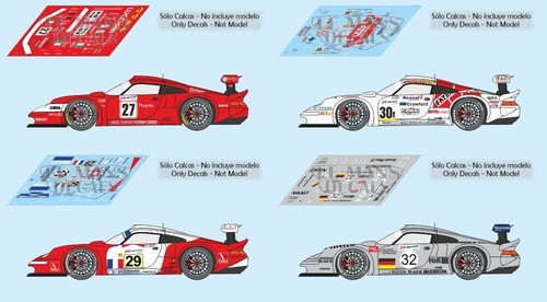 Decals porsche 911 - 911, gt1