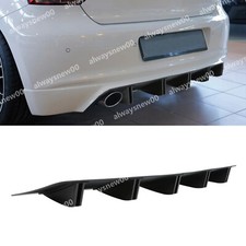 For Audi TT TTS 8J 2006-2014 10-Fins Lip Rear Bumper Spoiler Diffuser Splitter