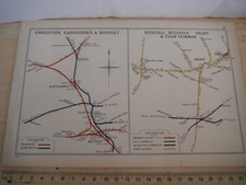 COATBRIDGE GARTCOSH WHIFFLET GLENBOIG BARGEDDIE GARNQUEEN RAILWAY MAP 1914