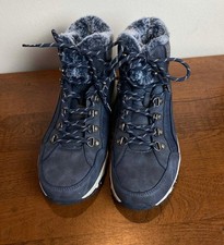 Ladies Blue Fur Lined Bench
