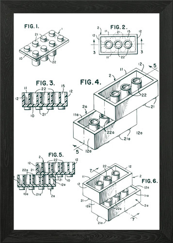 Lego framed wall art - lego, poster