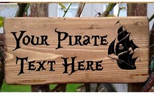 Customizable Pirate Ship Sign