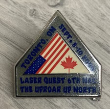 Laser Quest 6th N.A.C. NAC The Uproar Up North Commemorative Pin Toronto ON RARE
