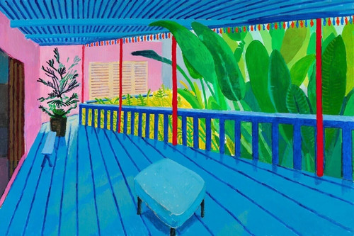 David hockney garden - david, with