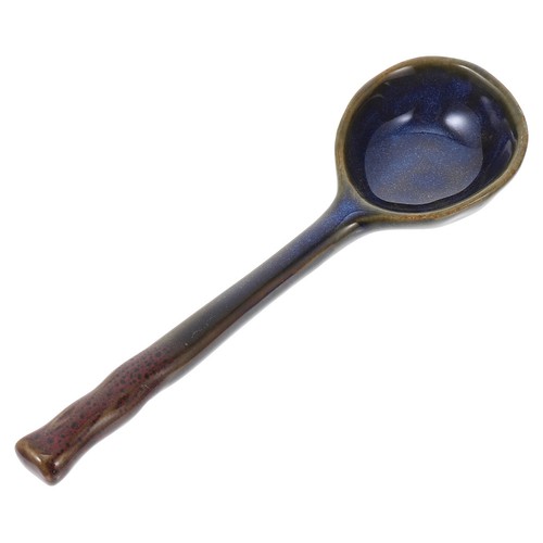 Blue ceramic meal - blue, spoon