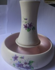 Flower Posy  Ring Vase Vintage by Axe Vale of Devon Mint Condition