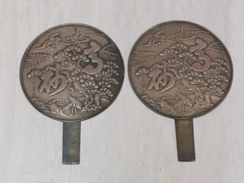 Pair large japanese bronze - large,